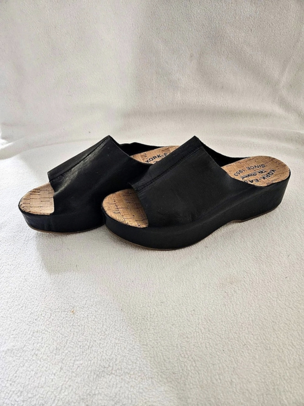 Kork-Ease Black Platform Mules